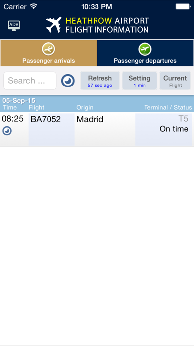 Heathrow Airport - Flight Info. Screenshot 4