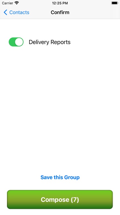 Group SMS with Delivery Report