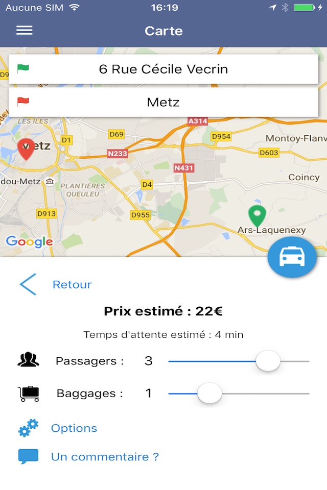 Taxi Metz screenshot 3