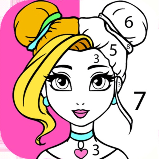 Color by Number for Girls Icon