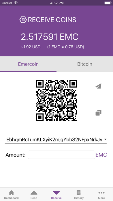 Emercoin Secure Wallet screenshot 2