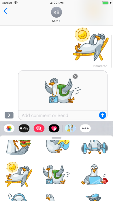 Seagull Emoji Stickers screenshot 4