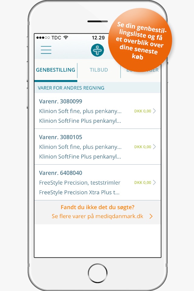 Mediq Danmark Bestillingsapp screenshot 2