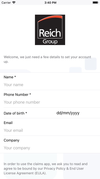 Reich Group Claims App