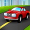 Race along the track in the fun blocky style racing game