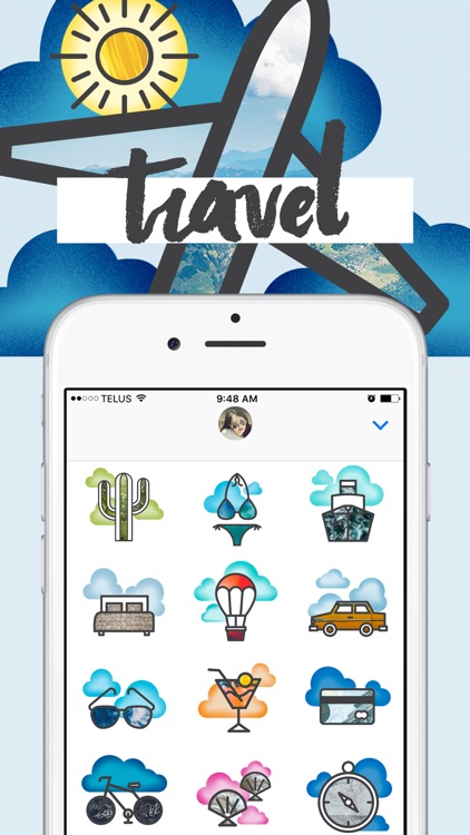 Travel-Moji Texting Stickers