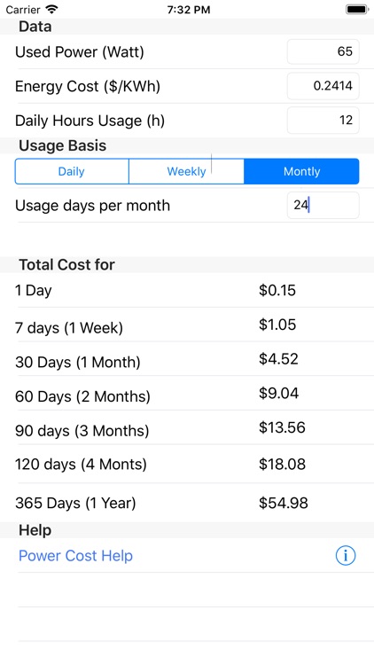 Power Cost screenshot-5