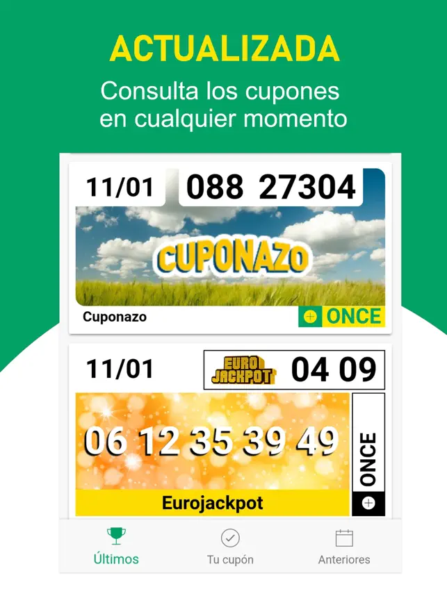 Screenshot 1 La ONCE - Sorteo Cupón 2020 iphone