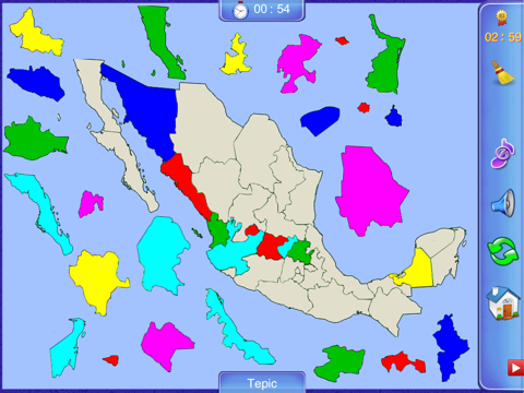 Mexico Puzzle Map - náhled