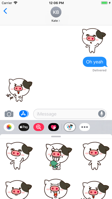 Punny Pig Animated Stickers screenshot 3