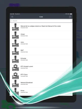 Screenshot 2 Códigos Universales de Control iphone