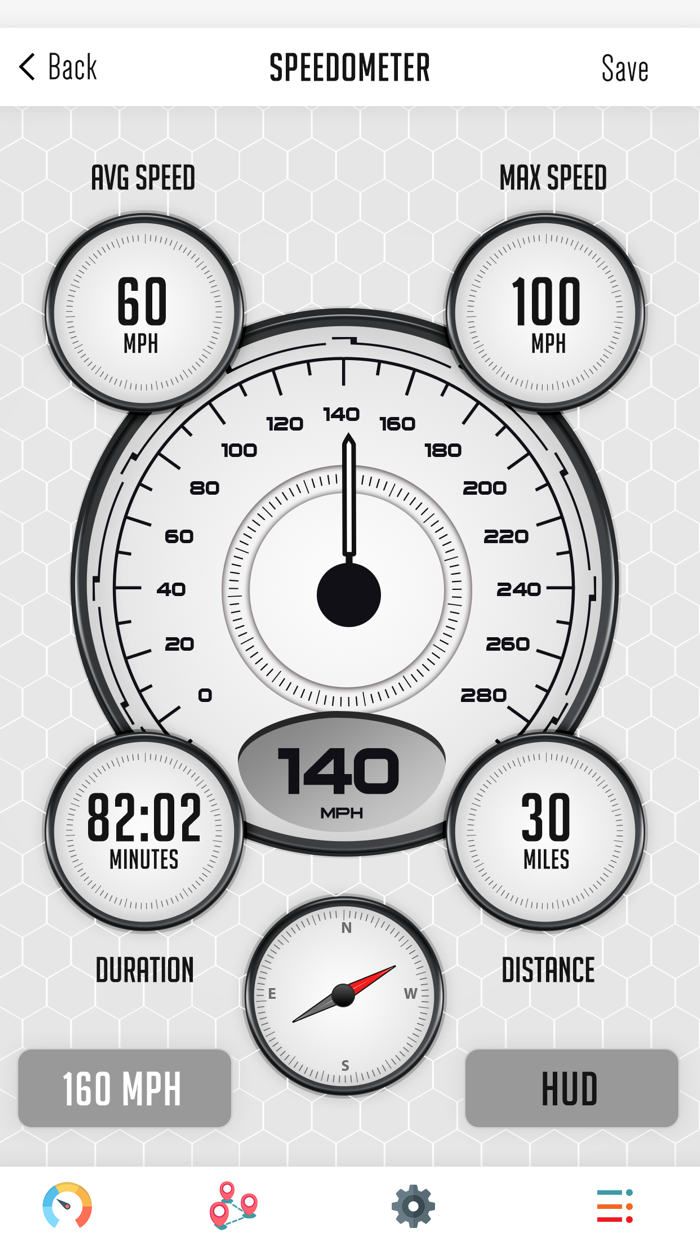 GPS车速表和指南针HUD