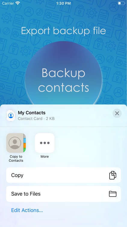 Contacts Backup File