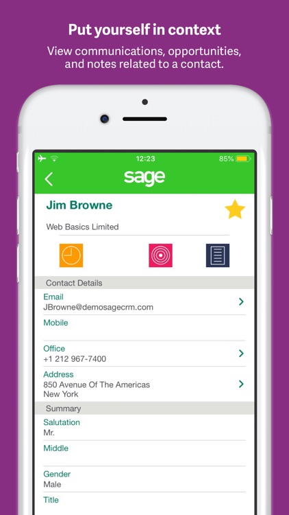 Sage CRM for iPhone screenshot-1