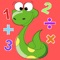 Play the snake, go through the levels and train in simple math