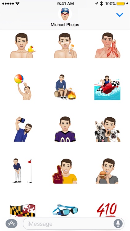 Michael Phelps - Moji Stickers