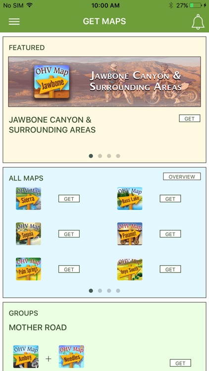 OHV Trail Map California