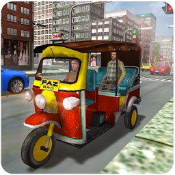Tuk Tuk Rickshaw City Driver