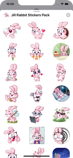 Jill Rabbit Stickers Pack