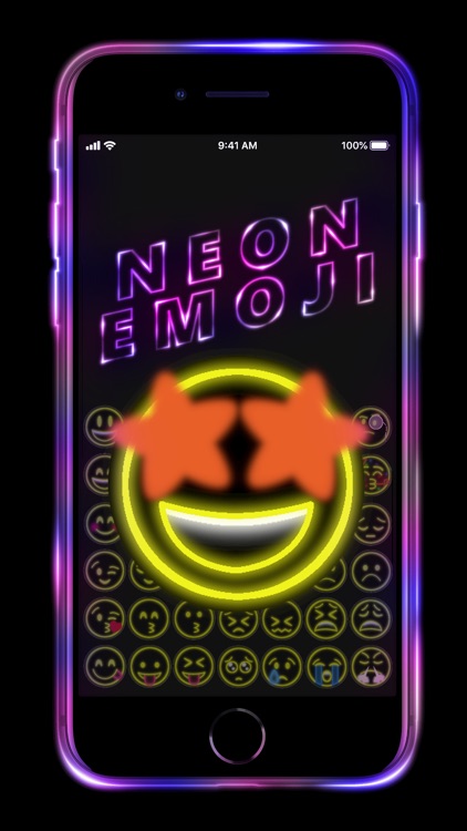 Neon Emoji iStickers Animated