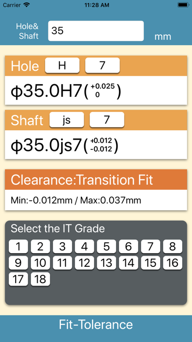 Fit Tolerance Calculator screenshot 4