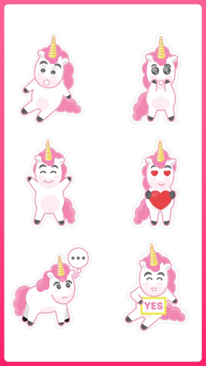 Unicorn with a Horn Stickers