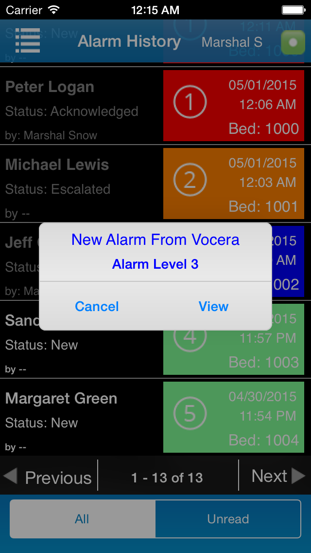 Vocera Alarm Management