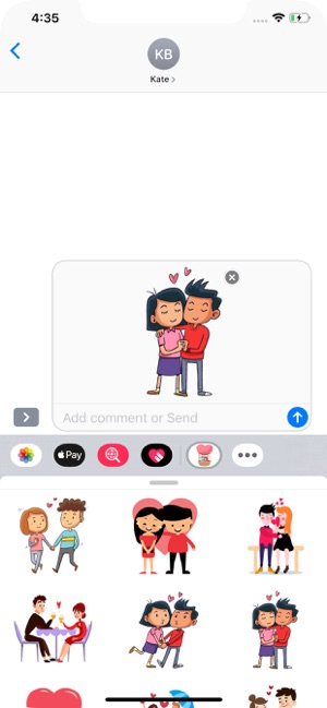 Cute Couple Love Stickers Pack(圖5)-速報App