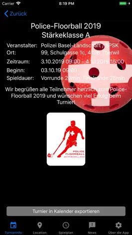 Game screenshot Police-Floorball 2019 apk