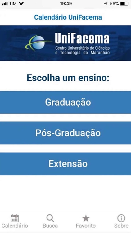 Calendário UniFacema