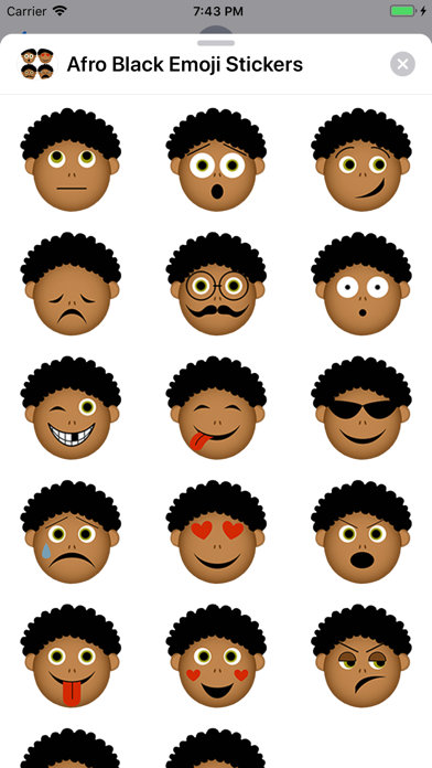 Afro Black Emoji Stickers screenshot 3