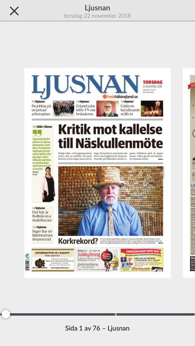 Ljusnan e-tidning screenshot 3