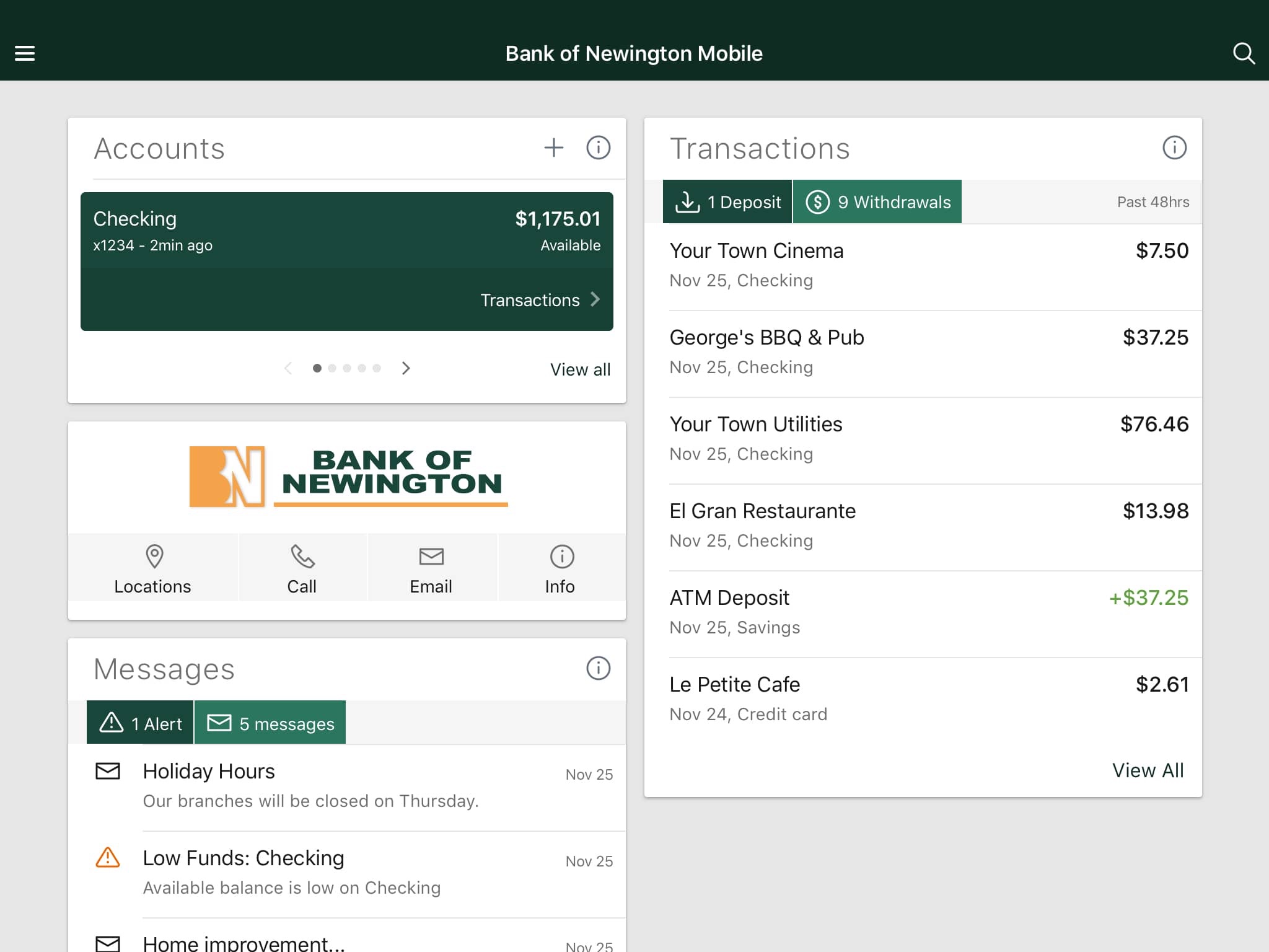 Bank of Newington Mobile screenshot 3