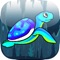 You guide The Diving Turtle in the deep blue sea back and forth