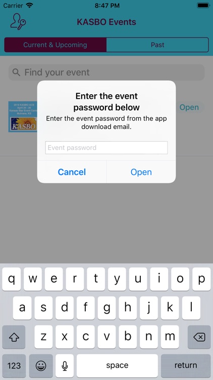 Kansas ASBO Event App