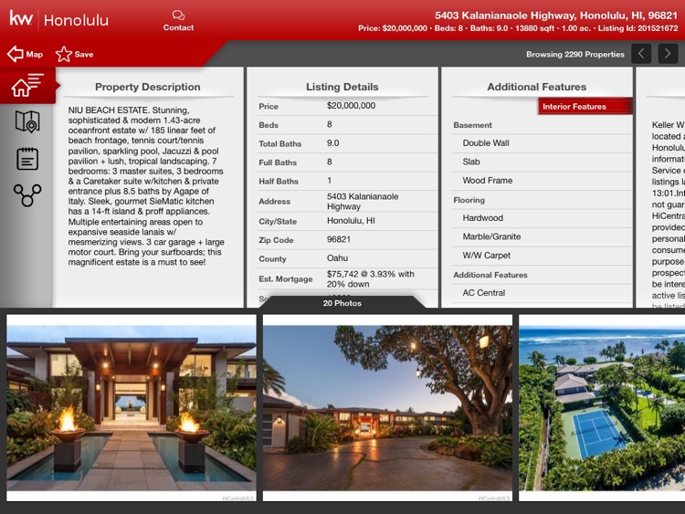 KW Real Estate Search for iPad