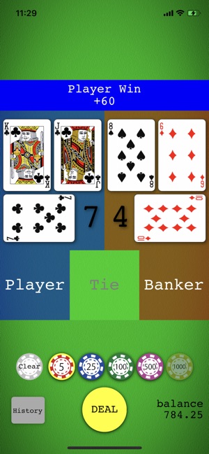 Simple Baccarat Game