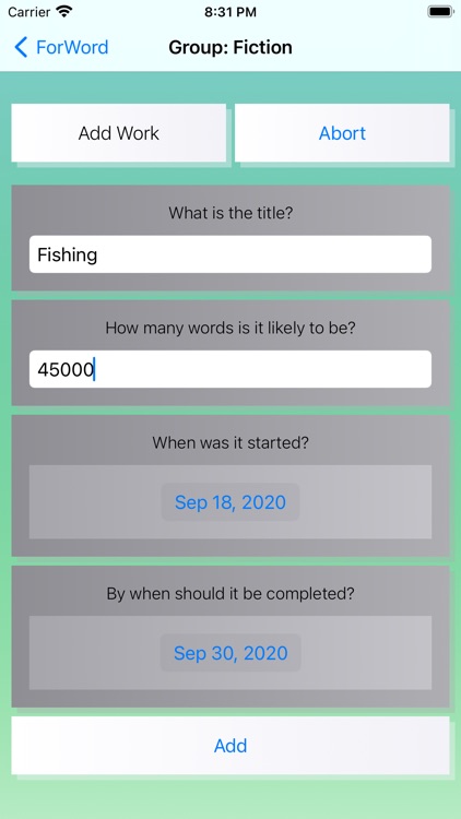 ForWord: Word Count Tracker screenshot-4