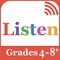 Listening Power Grades 4-8+ is a groundbreaking app that provides practice for students in grades 4-8 and above