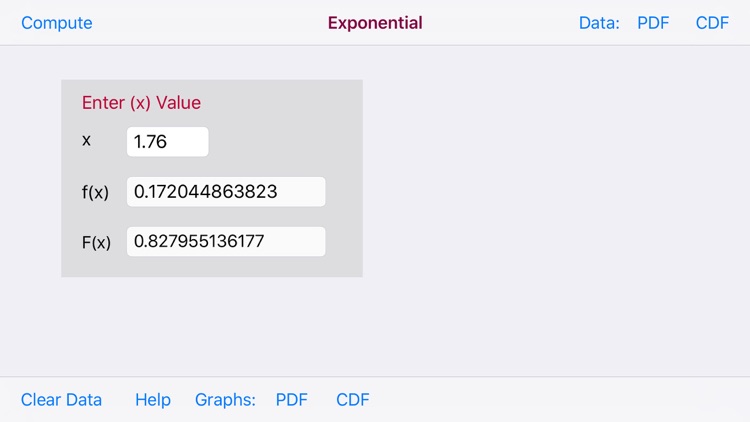 Exponential Distribution Func