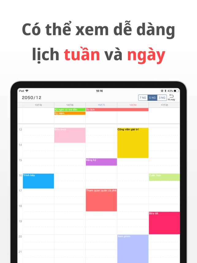 Simple Calendar Lịch hàng ngày