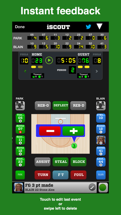 iScout Basketball Pro - Stats and Scoring Screenshot 1