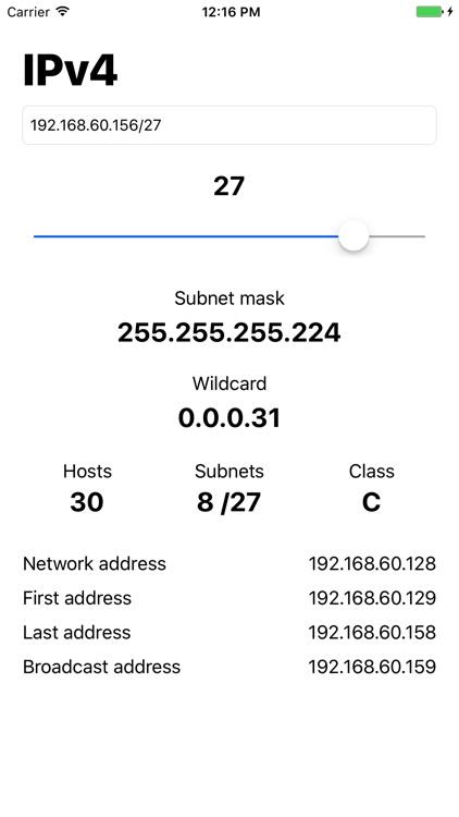 Ipv4 network address calculator