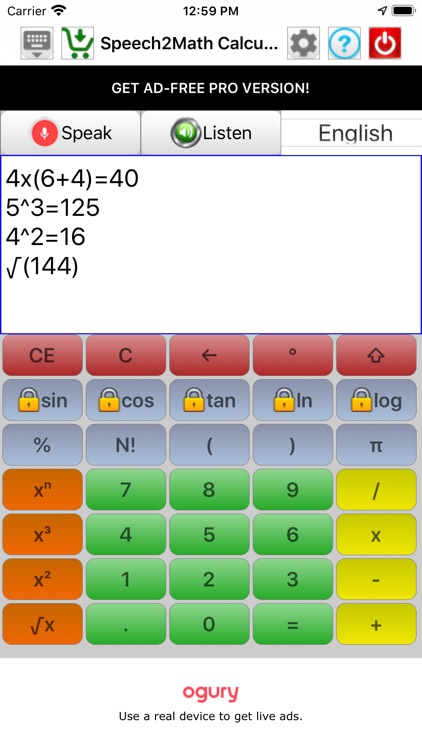 Speech2Math Calculator