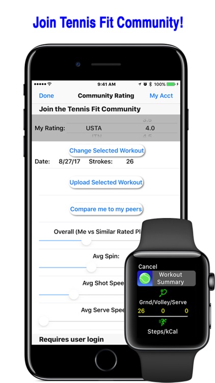 Tennis Fit : Track Score Swing