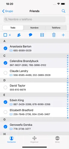 Captura de Pantalla 3 iContacts: Contactos de grupo iphone