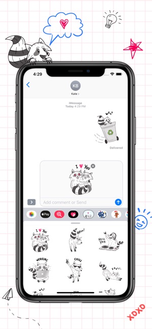 Raccoons day Stickers(圖2)-速報App