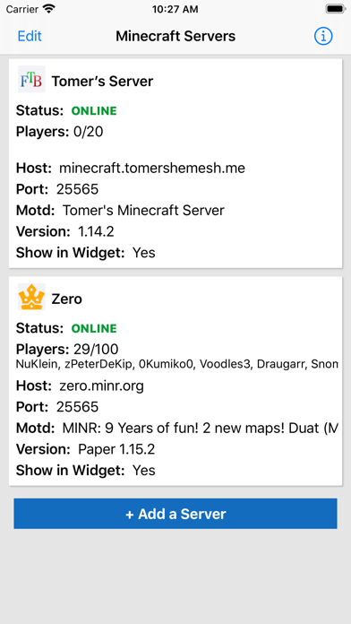 MC Status Widget for Minecraft screenshot 2
