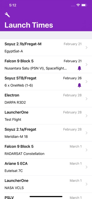 Launch Times