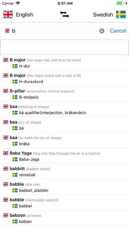 Swedish/English Dictionary screenshot-3